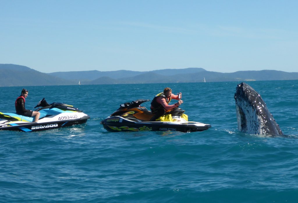 Whitsunday Jetski Tour guide Ian Wilson taking photos of the amazing experience.